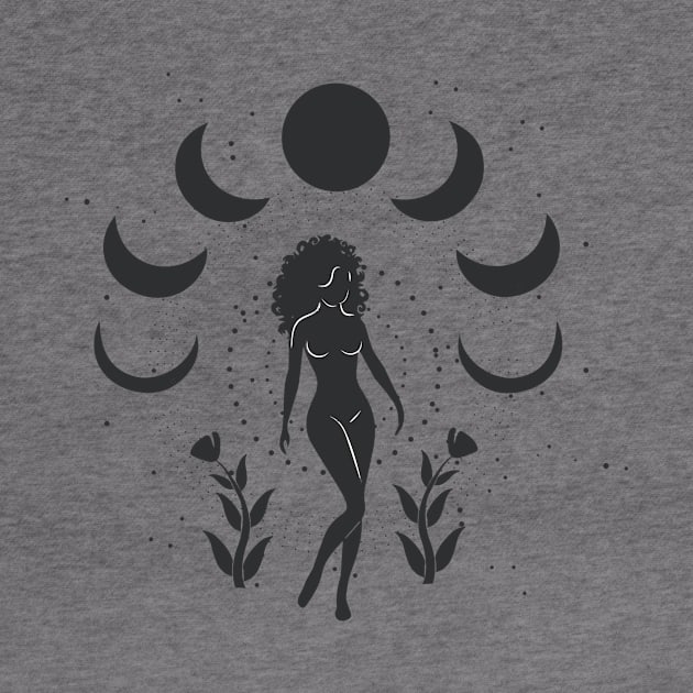 Walking Moon Phases Goddess by studioaartanddesign